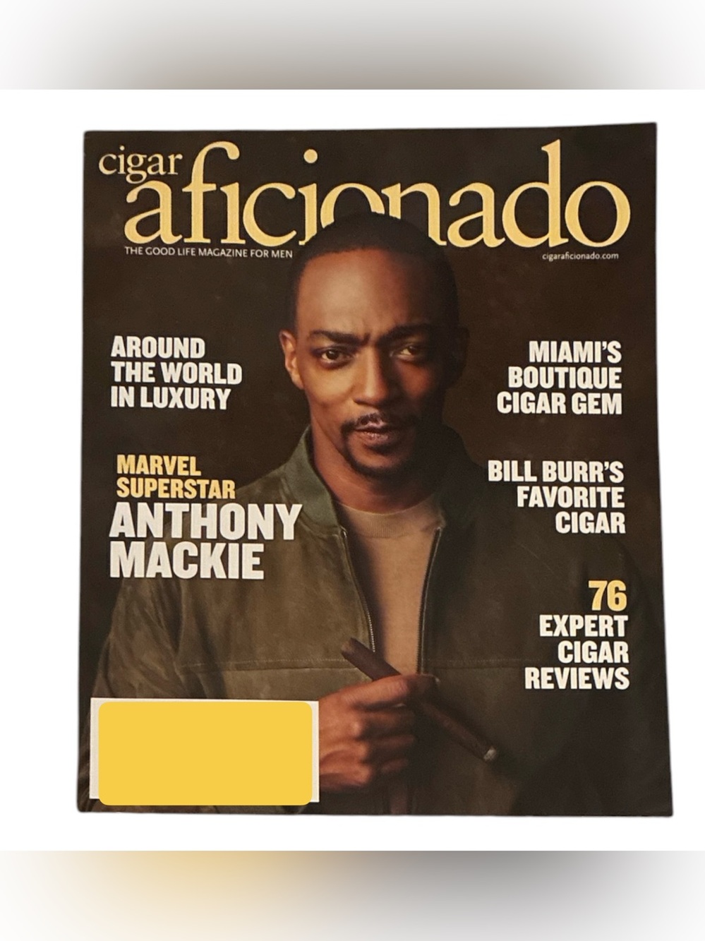 Cigar Aficionado Magazine September 2026 Marvel Superstar Anthony Mackie